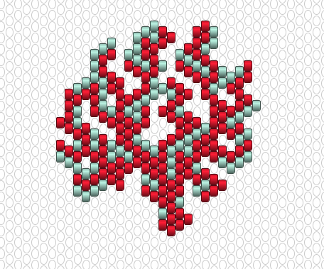 Esquema Bricolaje de punto de ladrillo Coral Beadwork Miyuki Delicas por Maellinet